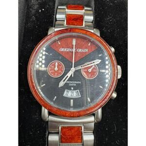 Original Grain Chrono Rosewood Alterra 44mm Analog Watch (Discontinued Finish) N